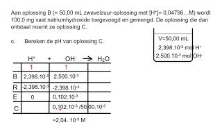 Oefenen met 2 lastige pH berekeningen na verdunning van zurebasische oplossingen 5H en 5vwo [upl. by Ynnad]