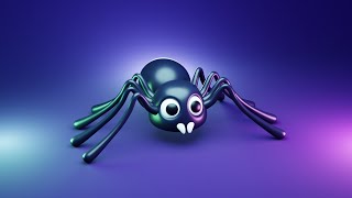 Blender  Cute Spider  Halloween Tutorial [upl. by Htomit]