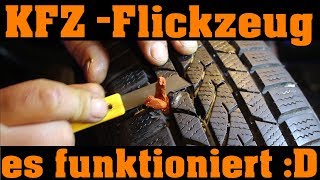 KFZ  Reifenflickset  Flickzeug und das Loch ist dicht 😀🔧 [upl. by Nola]