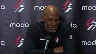 Chauncey Billups Postgame Interview  Portland Trail Blazers 103 Dallas Mavericks 139 [upl. by Zachariah68]