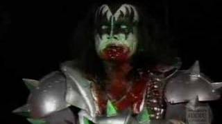 Gene Simmons spitting blood in Farewell Tour [upl. by Nwahsem]