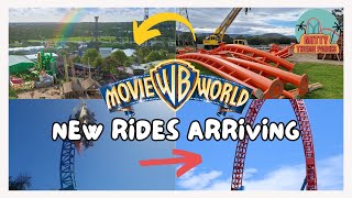 New Roller Coaster Are Arriving  Movie World Gold Coast  Coaster Update April 2023 [upl. by Bergmans]