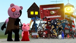 NEW PIGGY DISTORTED ROBLOX VS ALL TREVOR HENDERSON AND OTHER in Garrys Mod [upl. by Netsyrk]