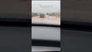 Fuertes inundaciones por lluvias torrenciales en Puerto de Mazarrón provincia de Murcia España [upl. by Ik]