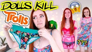 DOLLSKILL x GOOD LUCK TROLLS HAUL amp TRY ON 2019 im so confused [upl. by Fonville311]