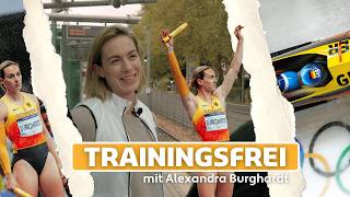 Sprinterin Alexandra Burghardt im TrainingsfreiInterview 🏃🏼‍♀️‍➡️ [upl. by Hakceber]