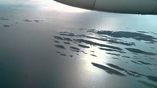 Wideroe Dash 8100 LNWII landing at Brönnöysund Airport [upl. by Majka]