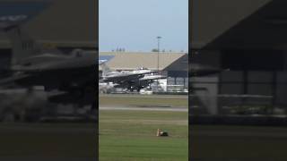 A pair of F16s taking off from christchurch Airport for Warbirds over Wanaka f16fighterjet [upl. by Raynah]