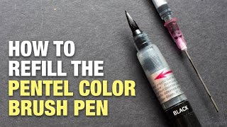 How to Refill Pentel Color Brush Pen [upl. by Cl726]