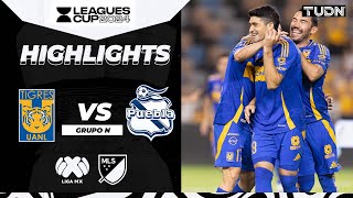 HIGHLIGHTS  Tigres 21 Puebla  Leagues Cup 2024  TUDN [upl. by Erbe]