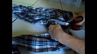 Customizando camisa xadrez masculina e feminina [upl. by Atsirc]