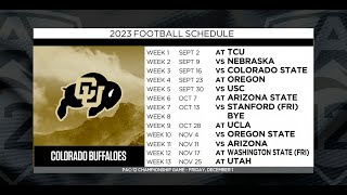 Colorados 2023 football schedule Previewing the Buffaloes’ season [upl. by Nena724]