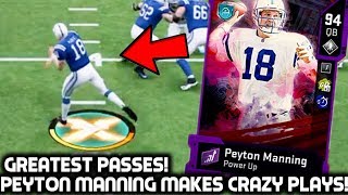 PEYTON MANNING MAKES CRAZY PASSES INSANE TOUCHDOWN PLAYS Madden 20 Ultimate Team [upl. by Dusa]