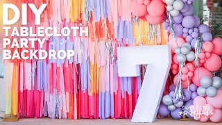 DIY Tablecloth Party Backdrop [upl. by Adnole499]