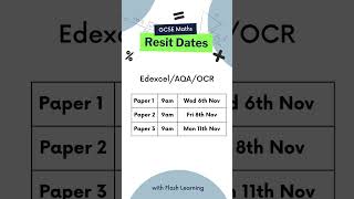 GCSE Maths Resit Dates maths gcse gcsemaths studytok revision [upl. by Arak]