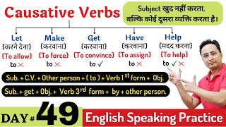 आज Causative Verbs Get Make Have Let Help को पूरी तरह समझेंगे। English Speaking Course Day 49 [upl. by Ermentrude]