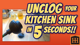 How to Unclog Kitchen Sink in 5 Seconds [upl. by Bolt]