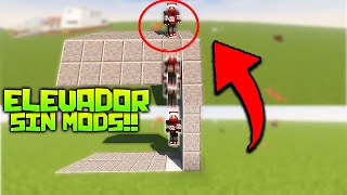 Minecraft  Como hacer ELEVADORES FUNCIONALES como en KARMALAND  SIN MODS ASCENSORES [upl. by Anais]