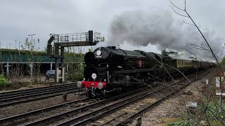 35028 Clan Line  Merchant Navy Class  Brookwood Station  27th April 2024  1006am [upl. by Oirasan762]