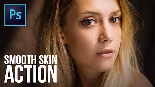 FREE Action for SuperQuick HighEnd Skin Softening in Photoshop [upl. by Lennon]