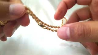 18ct Gold Rope Chain Solid 35mm 698cm 275Inches UK Hallmarked Premium  Gold Collections [upl. by Attolrahc]