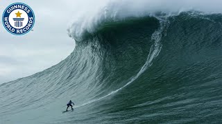 Largest wave surfed  Guinness World Records [upl. by Kraska466]