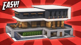 Minecraft How To Build A Modern Mansion House Tutorial 47 [upl. by Tichonn344]