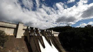 Sydney rain causes Warragamba Dam to spill [upl. by Esdnyl]