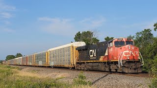 Canadian National  Eastbound RackStack Train 28 Jul 24 [upl. by Ellenar]