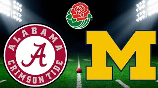 Alabama vs Michigan Monday 1124 Rose Bowl Picks and Predictions  Picks amp Parlays [upl. by Clerissa]