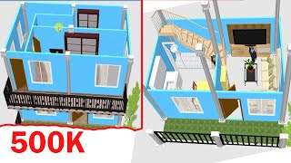 2 Storey Small House Design  30sqm Floor Plan design [upl. by Ahsauqal]