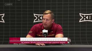 2023 Big12 Basketball Tip Off  Iowa State Mens Basketball Head Coach TJ Otzelberger Press Confer [upl. by Yerhcaz]