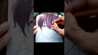 how to draw hairs  oreki houtarou shortsvideo shortvideo shortsfeed shorts short shortsviral [upl. by Analart]