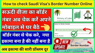 saudi ka border number kaise nikale  border number saudi arabia [upl. by Akerdnuhs735]