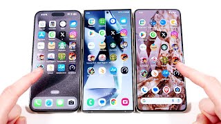 iPhone 15 Pro Max vs Galaxy S24 Ultra vs Pixel 8 Pro Speed Test [upl. by Hourigan]