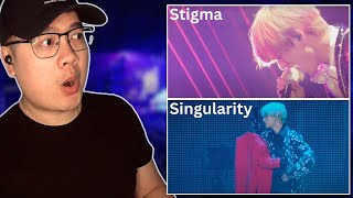 BTS V showed me hes more than just baritone  V  Singularity amp Stigma LIVE REACTION [upl. by Atnamas]