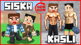 ALİ VE HASAN 100 GÜN BOYUNCA KAS YAPTI 💪😎  Minecraft [upl. by Rawley]