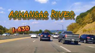 Arkansas River on a beautiful Friday afternoon Crossing the Little Rock river bridge during traffic [upl. by Rodney145]