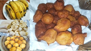 Mauritian Cuisine Banana fritters Recipe  Recette Gateau Banane Mauricien 🍌 [upl. by Rexferd]