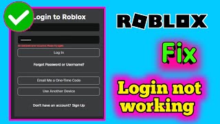 Fix Roblox Login An unexpected error occurred Roblox app login not working Roblox server down [upl. by Helena]