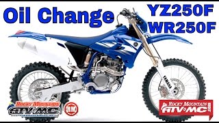 How To Change the Oil on a Yamaha YZ250F and WR250F [upl. by Enrobso]