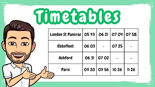 Questions with Timetables  Solving Timetable Questions [upl. by Tillfourd374]