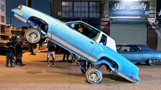 Lowrider Cars Hopping Bouncing amp Cruising in Downtown Los Angeles California Classic Car Show [upl. by Wise]