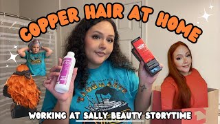 No Bleach Copper Hair  Working at Sally Beauty Storytime [upl. by Adlar]