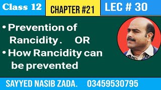 Prevention of Rancidity  How Rancidity is prevented  Pashto  NASIBZADASSS [upl. by Durning]