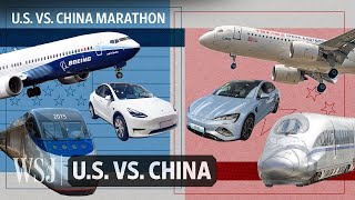 How the US and China Compete in Planes EVs Chips and More  WSJ US vs China [upl. by Anaejer]