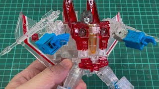 Transformers BWVS08 Ghost Starscream Robot mode to Jet mode [upl. by Normi97]