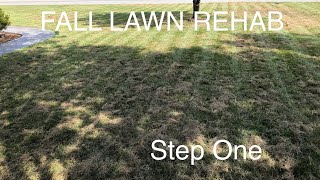 FALL LAWN RAHAB  Step One  DETHATCH your LAWN [upl. by Schaper]