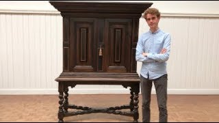 A Dutch colonial ebony and calamander cabinet l Auction House Venduehuis Den Haag [upl. by Osugi54]