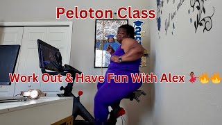 Peloton Bike Ride  Finished Week 1  My 5th Ride With Alex Instructor [upl. by Hawkins]